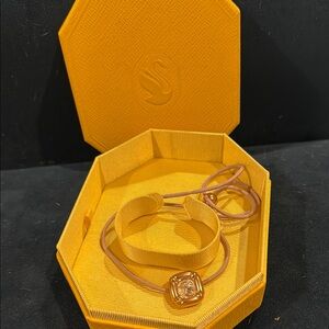 Swarovski Gold-Tone Bracelet in Yellow Box